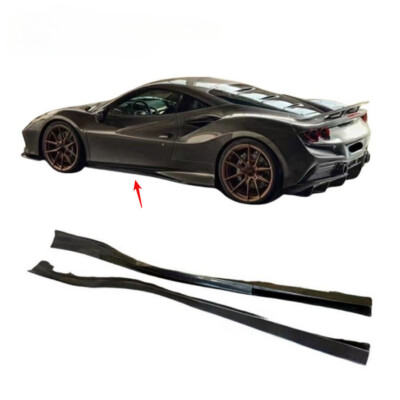 FITS FOR FERRARI F8 TRIBUTO SPIDER CARBON FIBER SIDESKIRTS SIDE SKIRT SIDE LIP