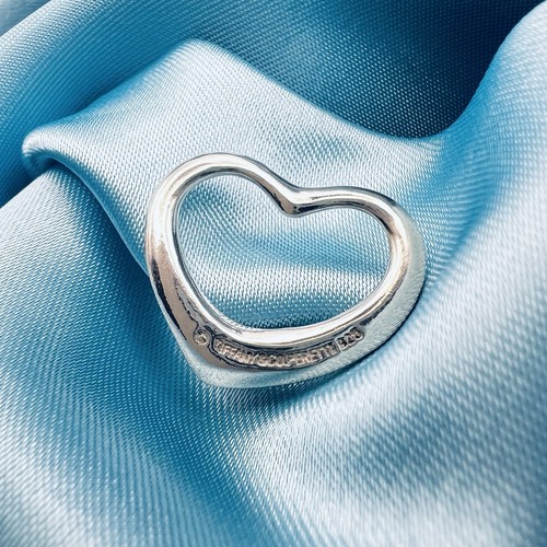 Tiffany & Co. Auténtico corazón abierto solo superior collar colgante de plat... - Imagen 6 de 11