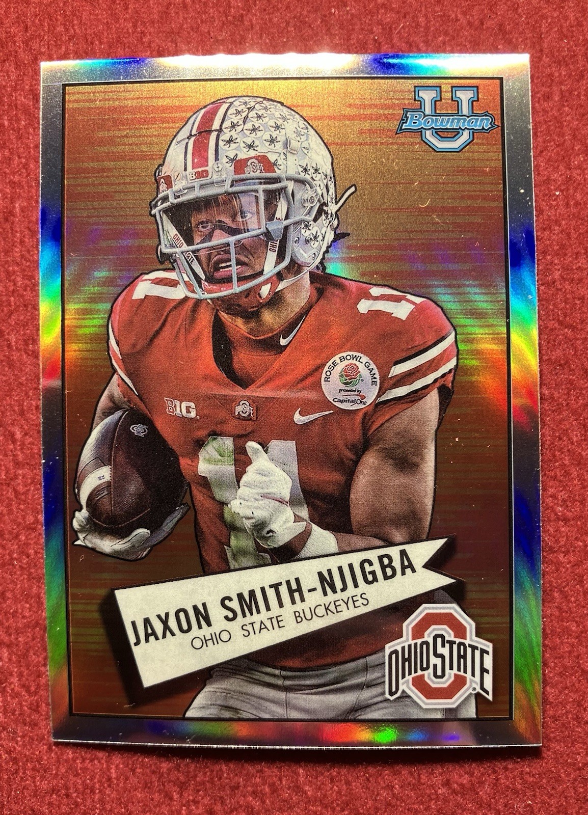 JAXON SMITH-NJIGBA 2022 Bowman Chrome U Refractor #52BF-11 Seattle Seahawks OSU