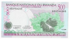 Rwanda 500 Francs, 1998, P-26b, UNC