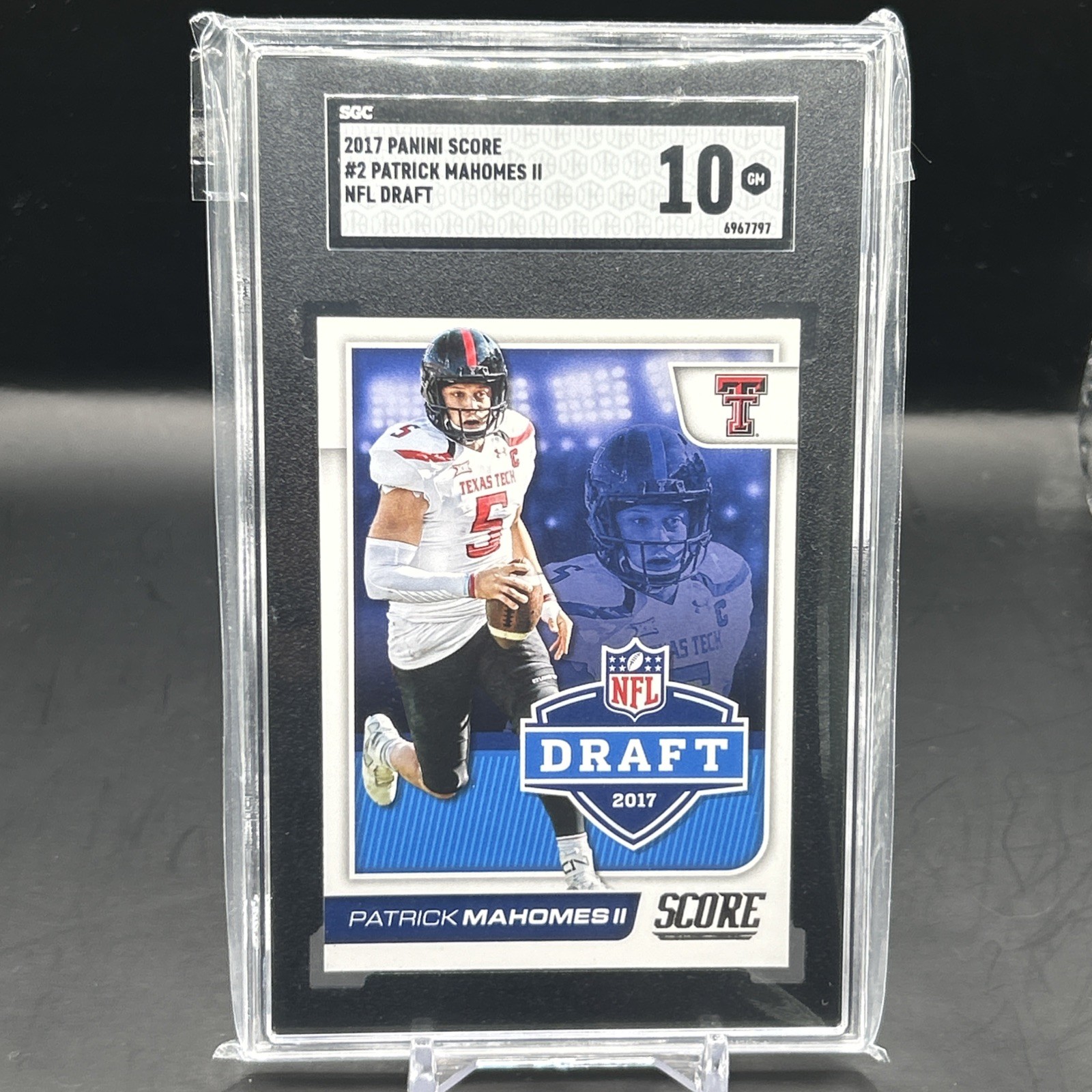 2017 Panini Score PATRICK MAHOMES II NFL Draft SGC 10 Gem Mint #2 RC Rookie