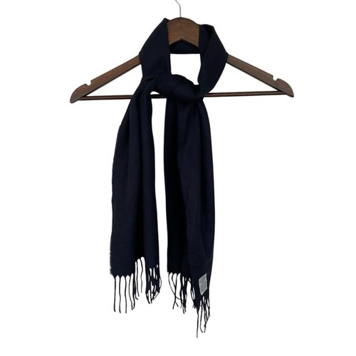 Sciarpa con frange blu navy Cashmink V. Fraas - Foto 2 di 5