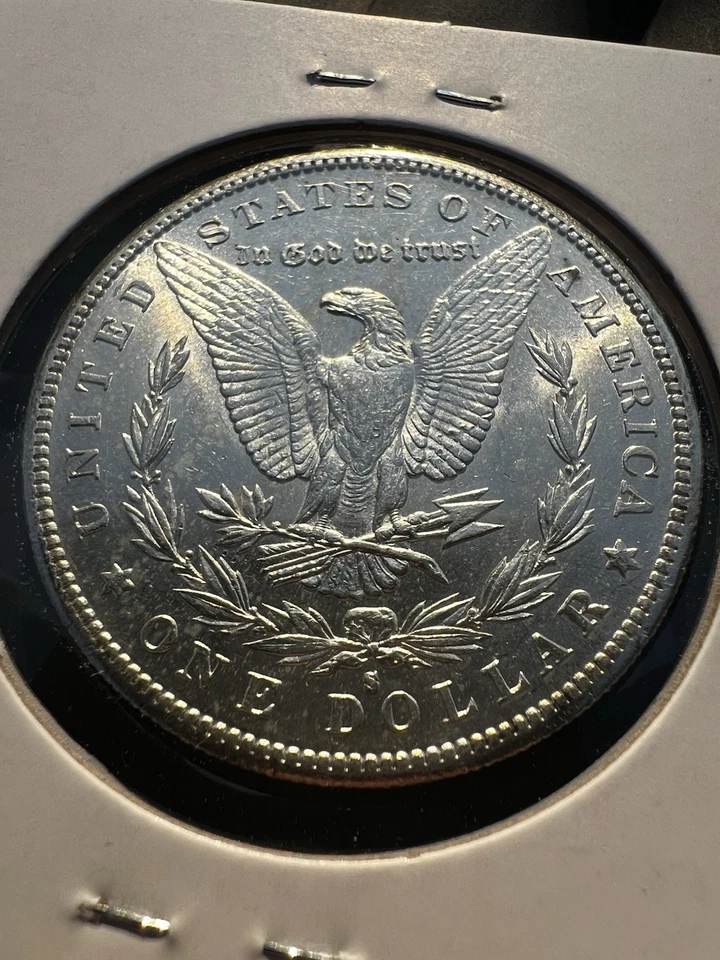 1889-S Morgan Dollar BU MS  64 w/ “Eyeliner” Die Crack – Rare S Mint Variety UNC - Image 2 of 3