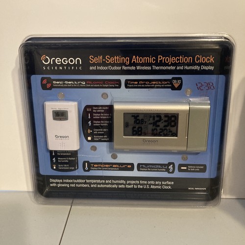 Versiegelte Oregon Scientific RMR606HGPA Projektionsuhr mit Temperatur-Feuchtigkeitssensor