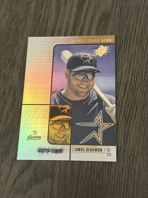 2000 SPx Rookie/Young Star /1000 #107 LANCE BERKMAN Houston Astros Baseball Card