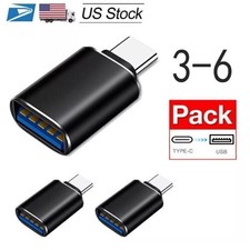 3-6Pcs USB-C 3.1 Male to USB A Female Adapter Converter OTG Type C Android Phone