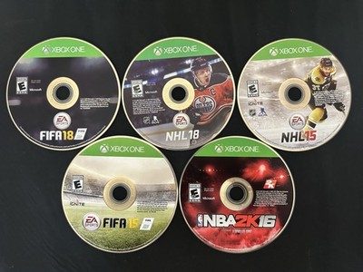 Lot Of 5 Games NBA 2K16 FIFA 15 18 NHL 15 18 For Xbox One Hockey Basketball