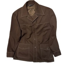 Vintage 70s Leisure Suit Jacket Mens Size 42 JCPenney Brown Blazer