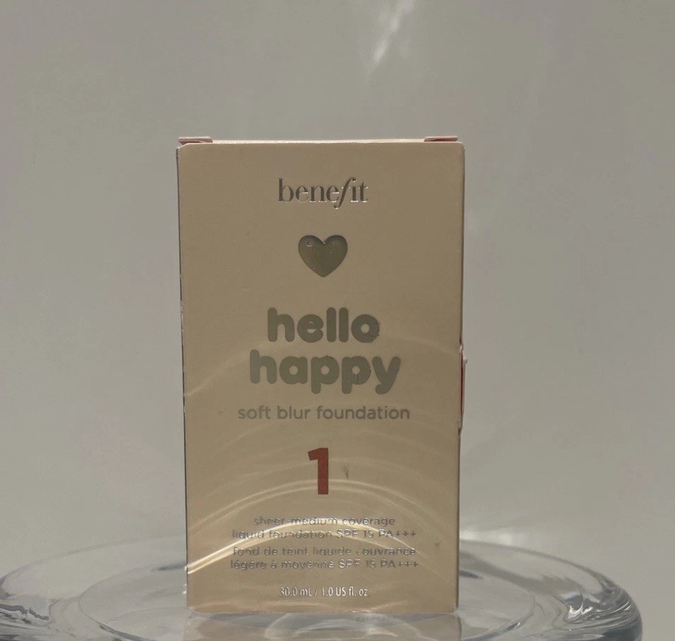 Benefit Hello Happy Soft Blur Foundation Shade 1 BNIB 30ml Rare. AUTHENTIC