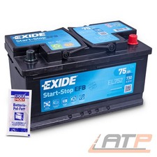 EXIDE AUTOBATTERIE 12V 75Ah STARTERBATTERIE 730A EL752 EFB START STOPP+POL FETT
