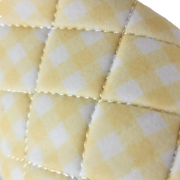 PANTOFOLA D’ORO Charter Club Memory Foam Ciabatte Donna Giallo Bianco Gingham XL 11 12 Nuove con etichette