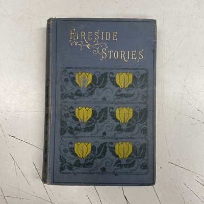 ANTIQUE ORIGINAL Hardcover Book - Fireside Stories Cafe Art Junk Journal Novel
