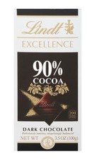    New Lindt Excellence Intense 90 Cocoa Dark Chocolate Pieces 3.5oz 1-Bar 