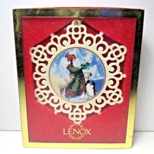 Lenox Winter Gathering Polar Bear Penguins Christmas Tree Ornament with Box USA