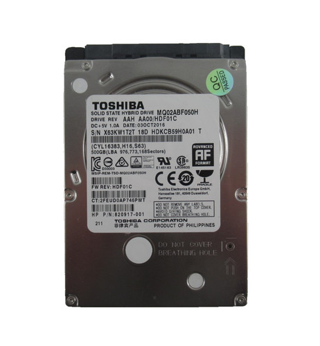 500GB SATA 2,5" 7mm 5400RPM 6Gb/s SSHD - 820917-001 / MQ02ABF050H