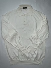 Loro Piana Long Sleeve Cotton Polo Size 54 XL G2U