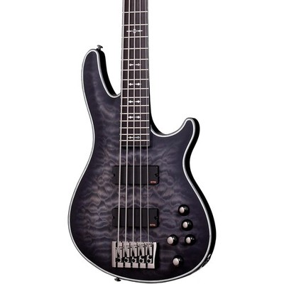 Schecter Hellraiser Extreme-5 Electric Bass Guitar See Thru Black Satin