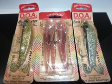 Lot of 3 D.O.A. Soft Plastics SRIMP 1/2oz BAIT BUSTER 5/8 OZ DEEP RUNNER