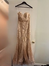 Jovani dress size 6 rose gold evening gown.