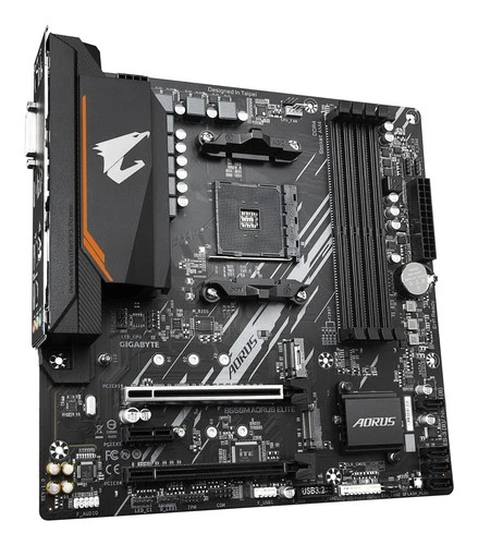 GIGABYTE B550M AORUS ELITE Scheda madre - CPU AMD Ryzen 5000, VRM a 5+3 fasi, fi - Immagine 3 di 3