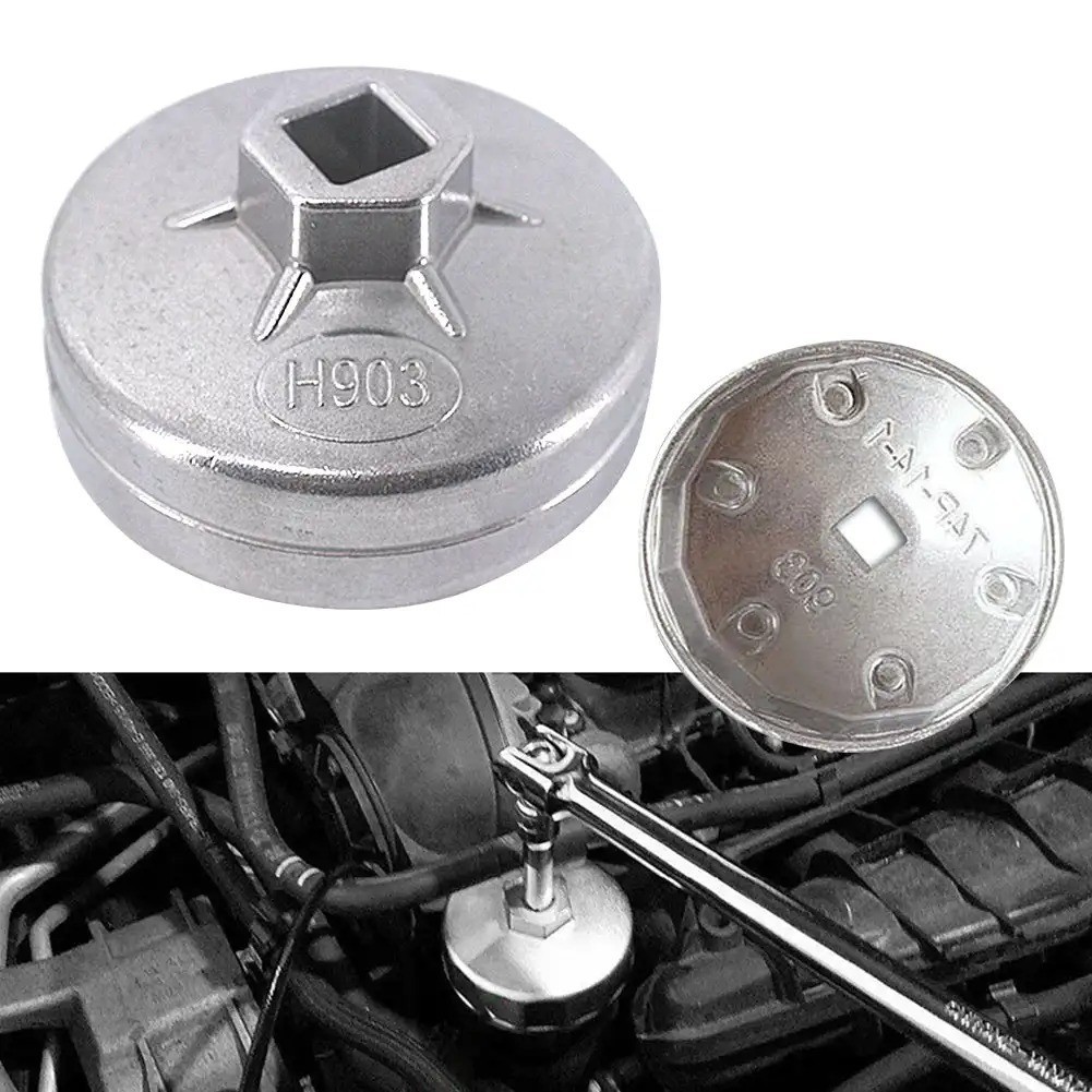 For Mercedes Benz 74mm 14 Flute Aluminum Oil Filter Wrench Socket Remover Cap