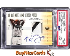 2000 Kevin Garnett Upper Deck Ultimate Collection Game Jersey Auto /21 PSA 9