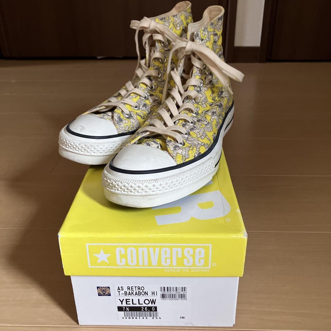 Converse AS Retro F-Barbon Hi Sneakers in Yellow