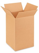 Pack of 10 Corrugated Boxes 16X16x26, 200 Lb Test