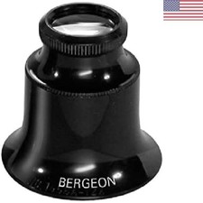 Compact 15x Magnification Watchmaker Eyeglass Loupe - Removable Lenses Included