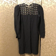 Guy Laroche Vintage Black Shift Dress Size 38 8