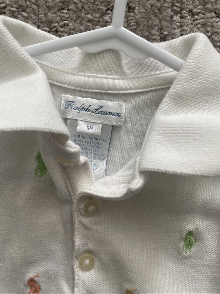 Polo Ralph Lauren Girls' Ruffled Embroidered Dress No Bloomers, 6Months - Image 2 of 3