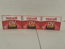 NEW Maxell Mini DV 60 Minute Pack of 3 Blank Cassette Tapes FACTORY SEALED