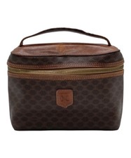CELINE Vanity bag Macadam Brown Vintage Authentic From Japan