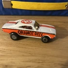Vintage 1971 Matchbox Superfast 70 Dodge Charger ORANGE PEEL #74 HK Black Base