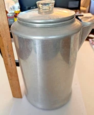 Mid-Century large coffee percolator for camping or stove top heating