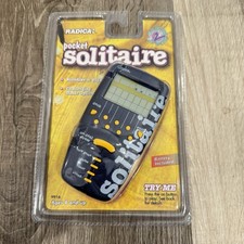 Radica Pocket Solitaire Electronic Handheld Game 2-in-1 Klondike Vegas 1998 New