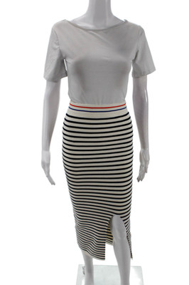 KULE Womens The Dee Skirt - Cream/Navy Size XS