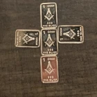5/1 Gram Silver Art Bar " FREE MASONS “Design .999 Fine Silver