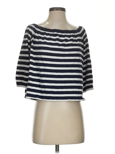 J.Crew Factory Store Women Silver 3/4 Sleeve T-Shirt S