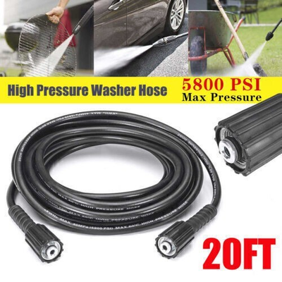 #ad High Pressure Washer Hose 6m 20ft 5800PSI M22 14mm Power Washer Extension Tube $15.52