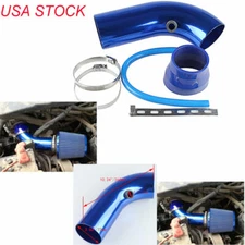 Universal 3'' 75mm Air Flow Cold Air Intake Kit Pipe Cold Tube Hose Clamp