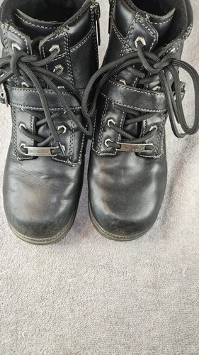 HarleyDavidson Women's 6 M Tegan 4 Inch Black Lace Up Boots Motorcycle D84424 - Imagen 8 de 11