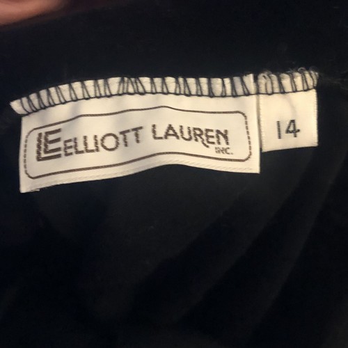 elliott lauren Vintage Women’s NWT dead stock Black Velvet skirt sz 14 - Picture 2 of 6