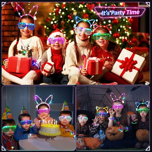 Fabeto Light Up Glow Party Supplies 65 Pack New Year Eve LED Glow In The Dark... - Picture 4 of 6