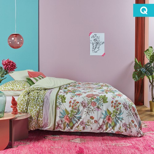 Line Flower Cotton Sateen Quilt Cover Set by Oilily - Picture 4 of 5