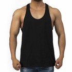 Mens Gym Singlet Training Exercise Sport Vest Body Building Shirt Taperback 031
