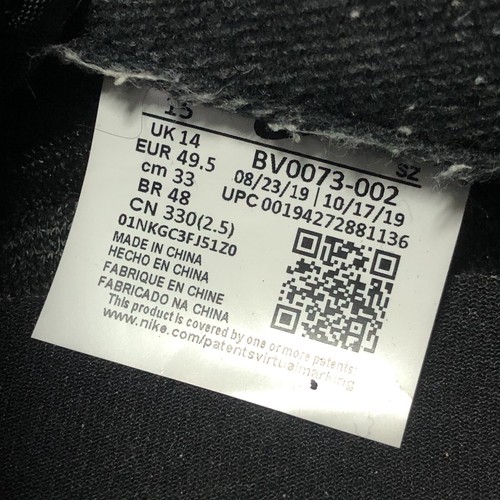 Nike LD Waffle Sacai nero bianco nylon uomo taglia 15 BV0073-002 sneaker OG retrò - Foto 9 di 9