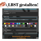 Wunschtext Aufkleber | Selbst gestalten | Verschiedene Farben & Größen | Design