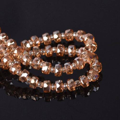 24inch/Strand 100pcs 6x4mm Rondelle + 100pcs 3x2mm Spacer - Crystal Glass Beads - Picture 10 of 27