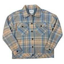 Boston Traders Plaid Flannel Shacket Jacket Button Front Midweight Workwear M
